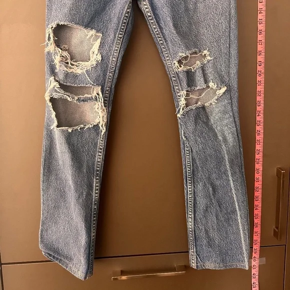 LEVI's Ripped Jeans Distressed Denim LEVI's 517 Jean - Picture 9 of 10